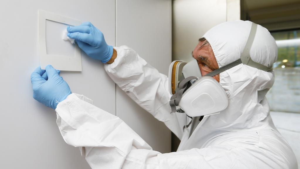 Meth contamination surface wipe sampling